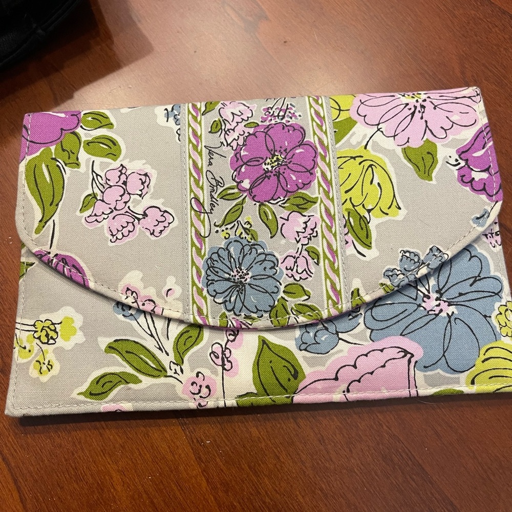 Vera Bradley, multi-colored clutch, 5.5 x 8.5 inches